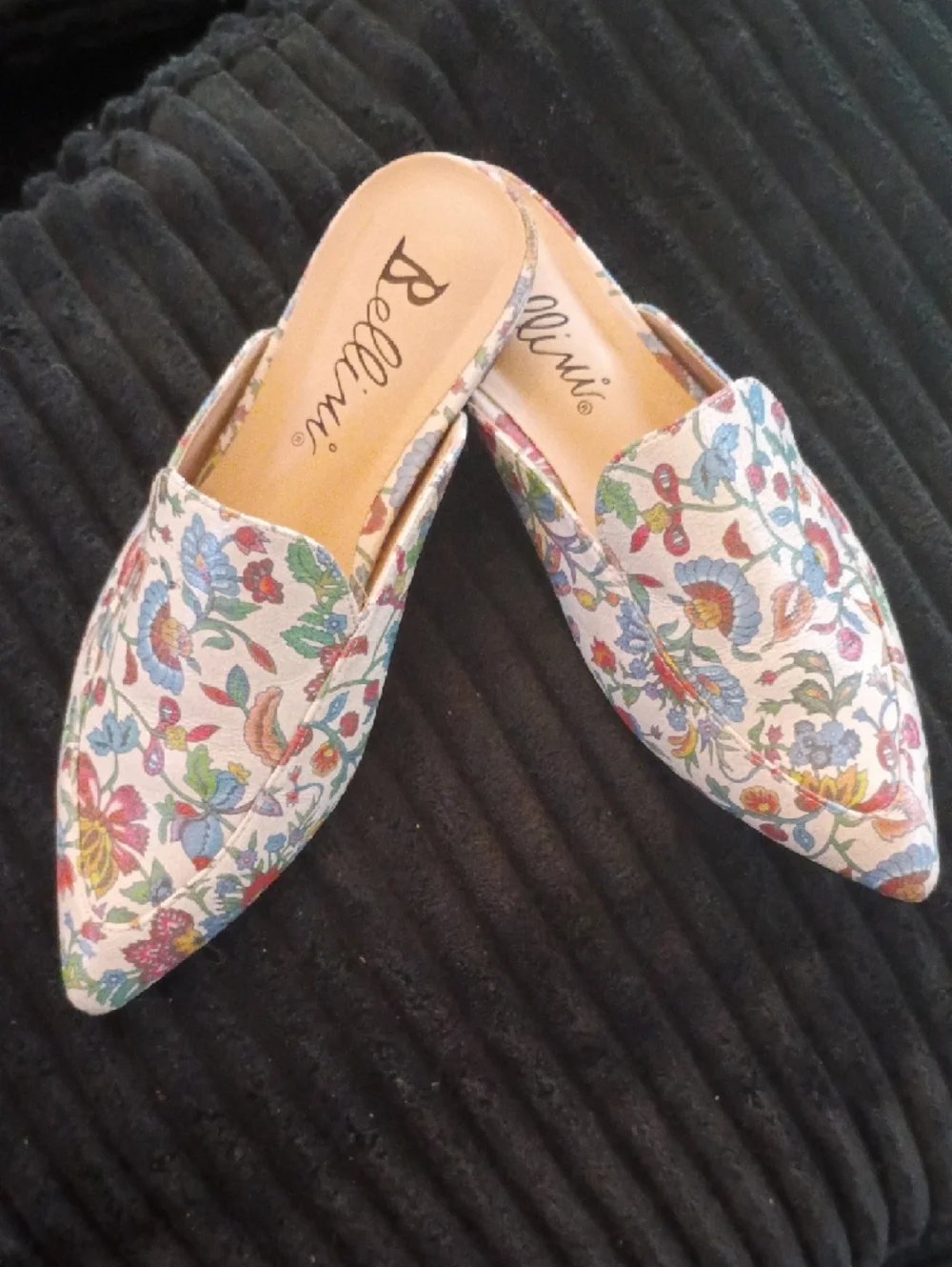 Bellini Floral Pointed-Toe Mules in Multicolor - Picture 3 of 3